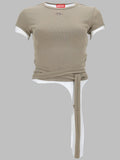 Diesel T Shirt A Costine Con Lacci