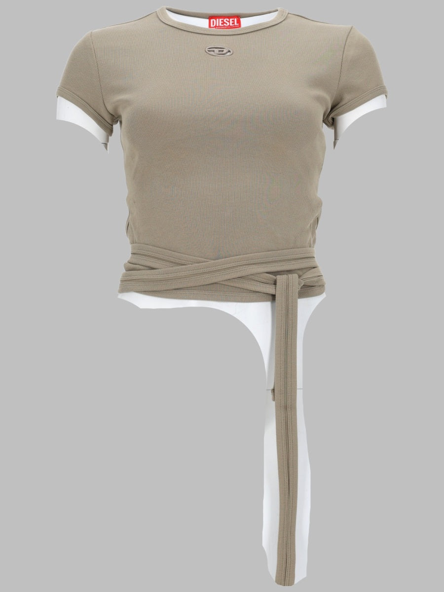 Diesel T Shirt A Costine Con Lacci