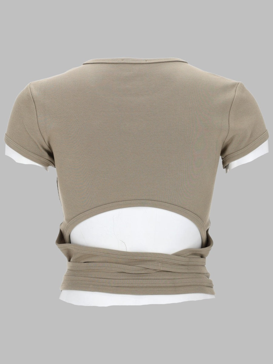 Diesel T Shirt A Costine Con Lacci