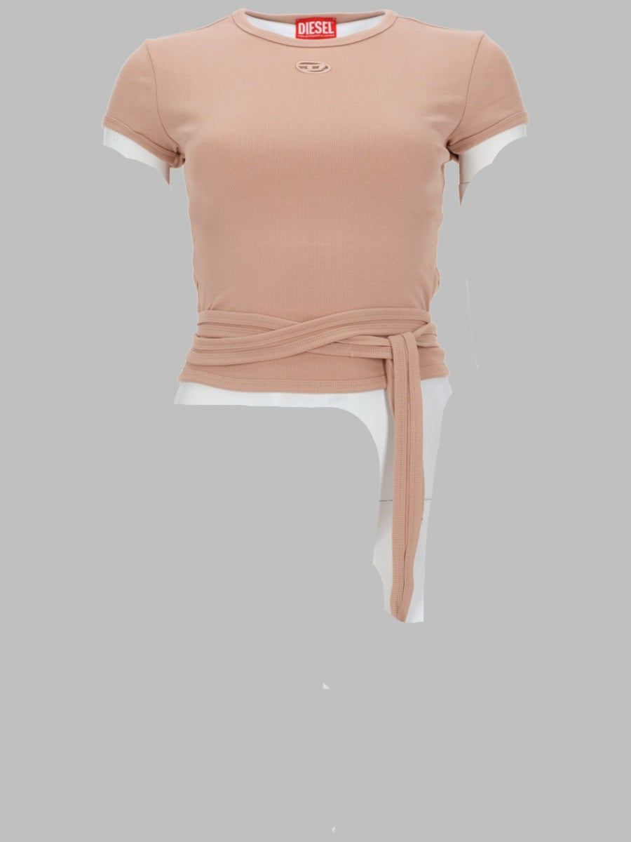 Diesel T Shirt A Costine Con Lacci