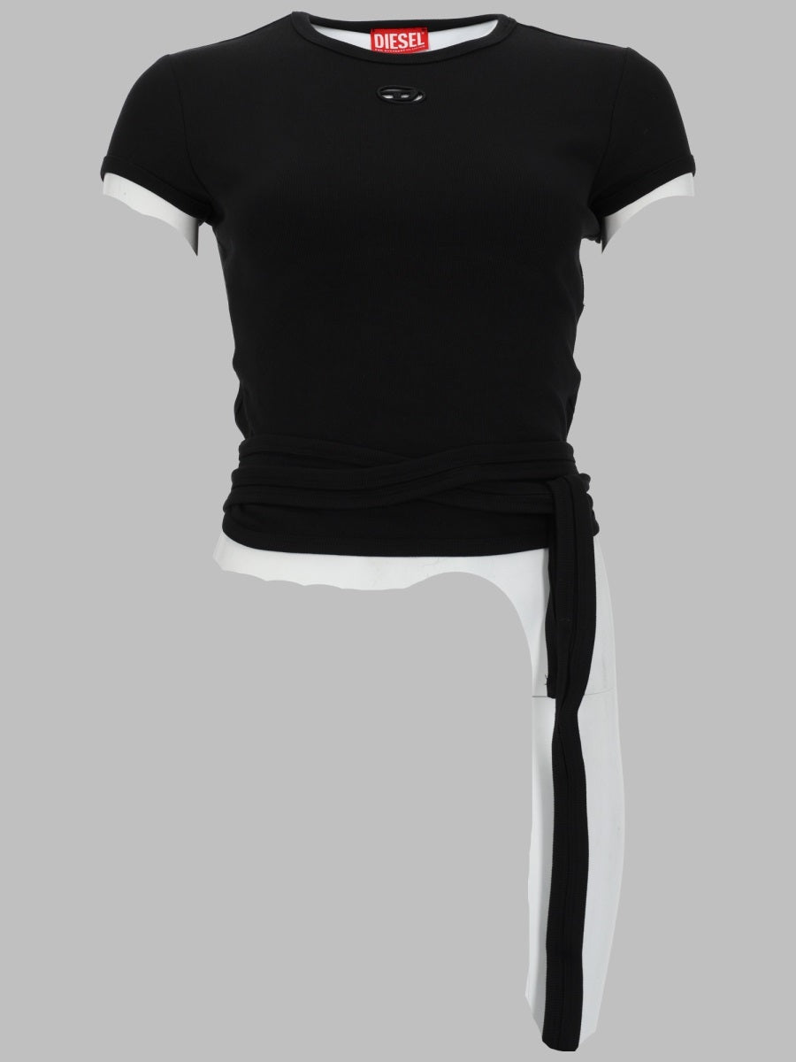 Diesel T Shirt A Costine Con Lacci