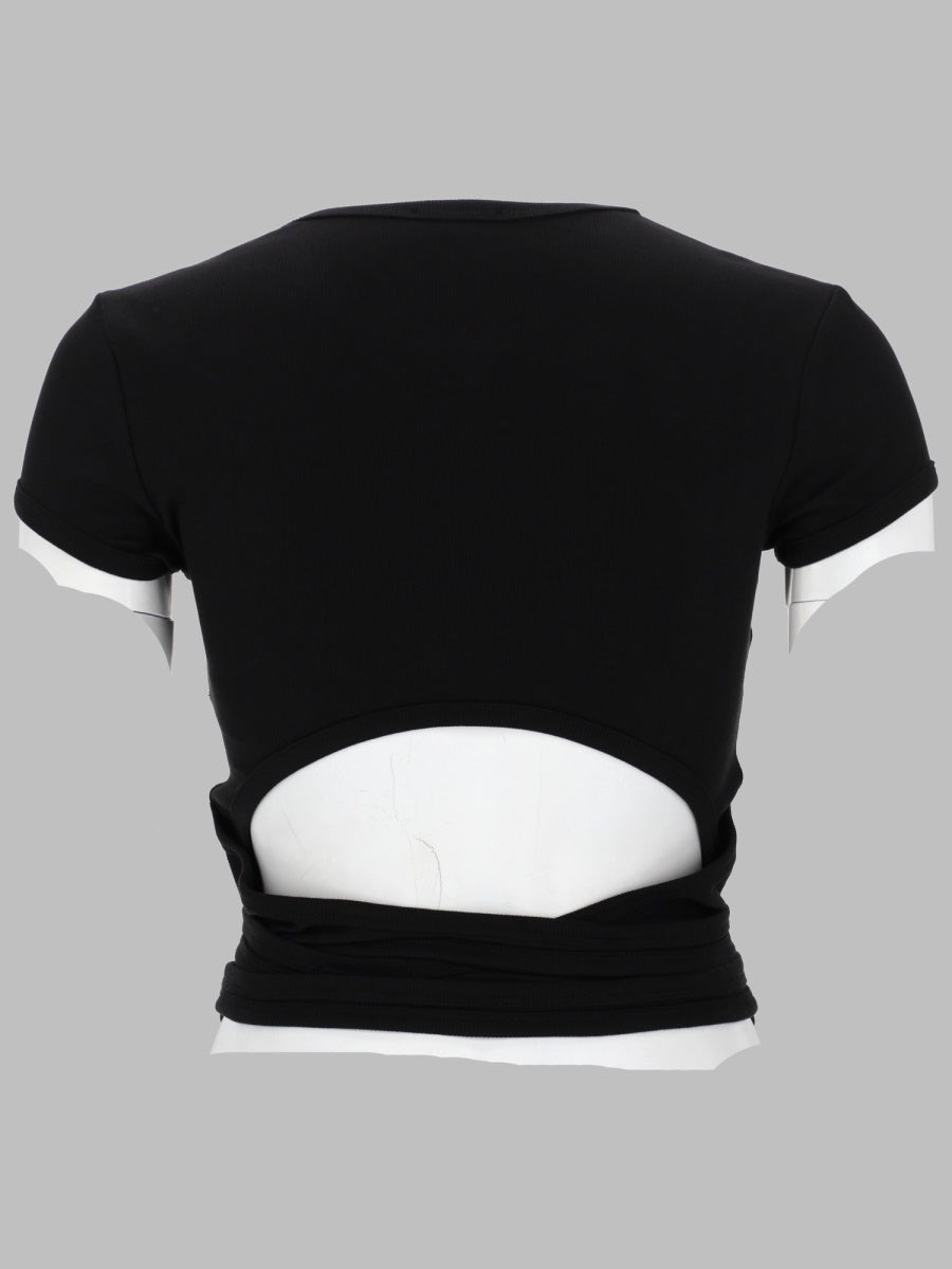 Diesel T Shirt A Costine Con Lacci