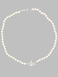 Vivienne Westwood Collana Di Perle Con Orb In Basso Rilievo