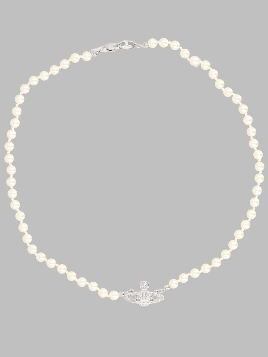Vivienne Westwood Collana Di Perle Con Orb In Basso Rilievo