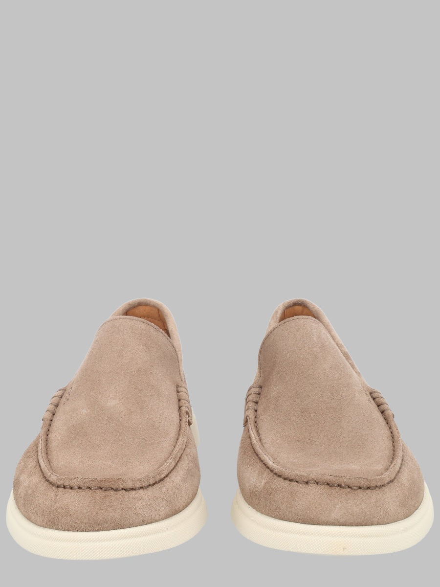 Boss Mocassino In Pelle Scamosciata Con Logo