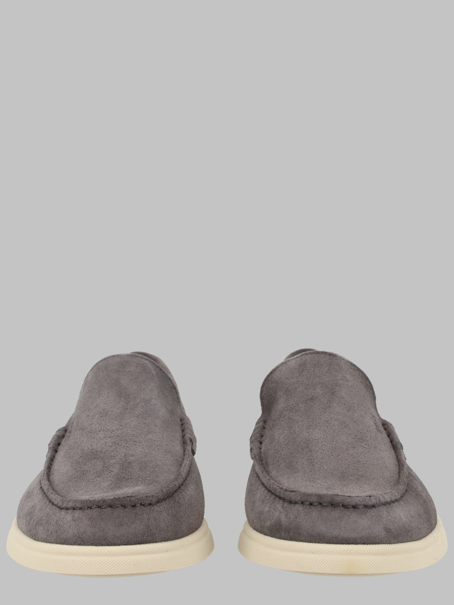 Boss Mocassino In Pelle Scamosciata Con Logo