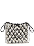 Self Portrait Borsa Mini In Maglia Metallica Con Cristalli
