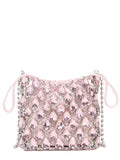 Self Portrait Borsa Mini In Maglia Metallica Con Cristalli