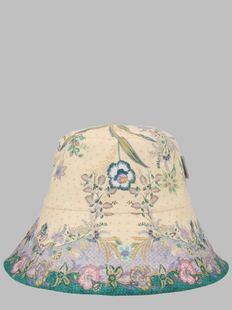 Zimmermann Cappello Bucket Con Tesa Larga Stampato