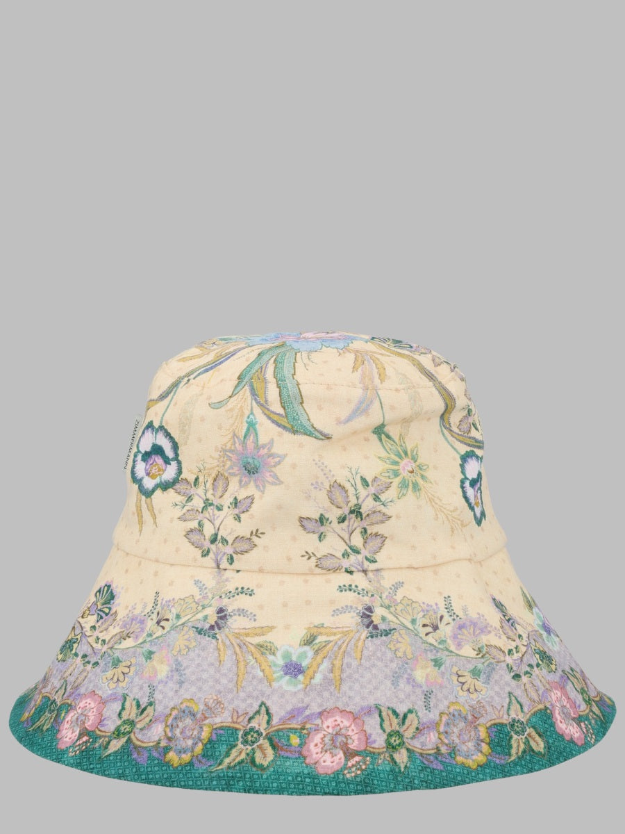 Zimmermann Cappello Bucket Con Tesa Larga Stampato