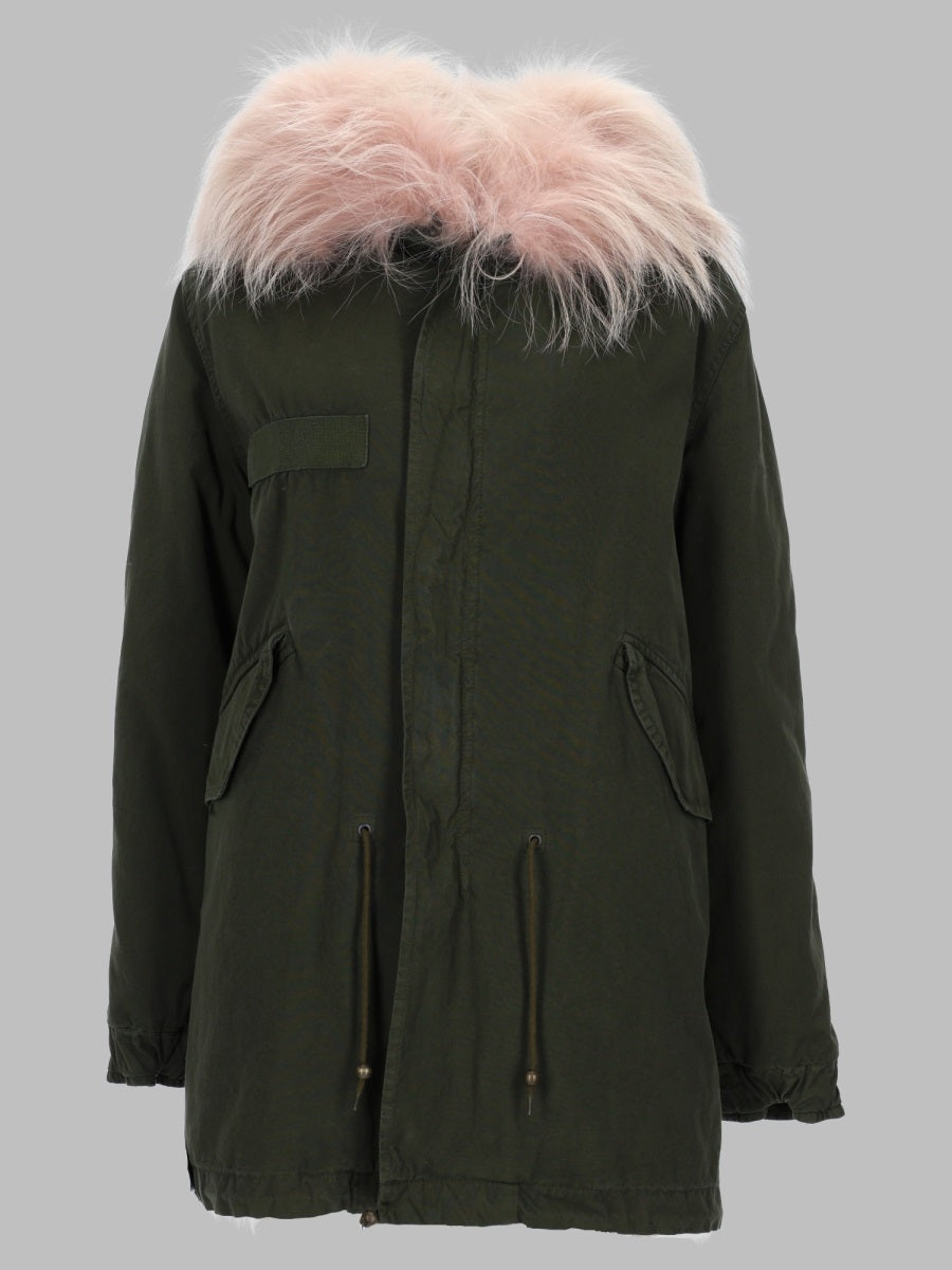 Mr & Mrs Italy Pink Fur Parka