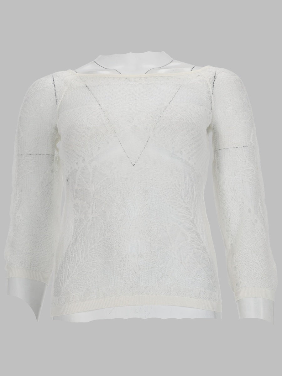 Alberta Ferretti Viscose Net Knit Top