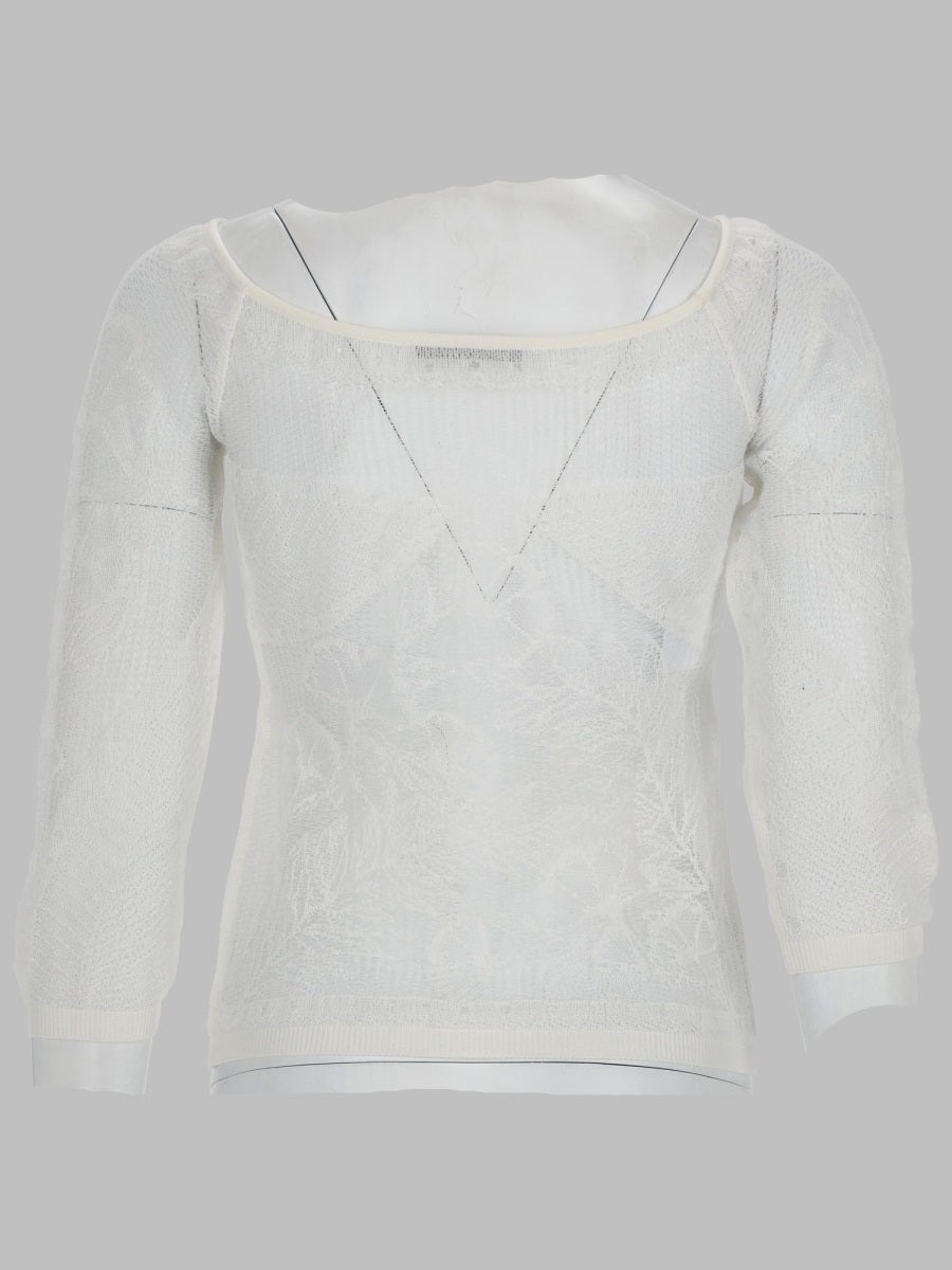 Alberta Ferretti Viscose Net Knit Top