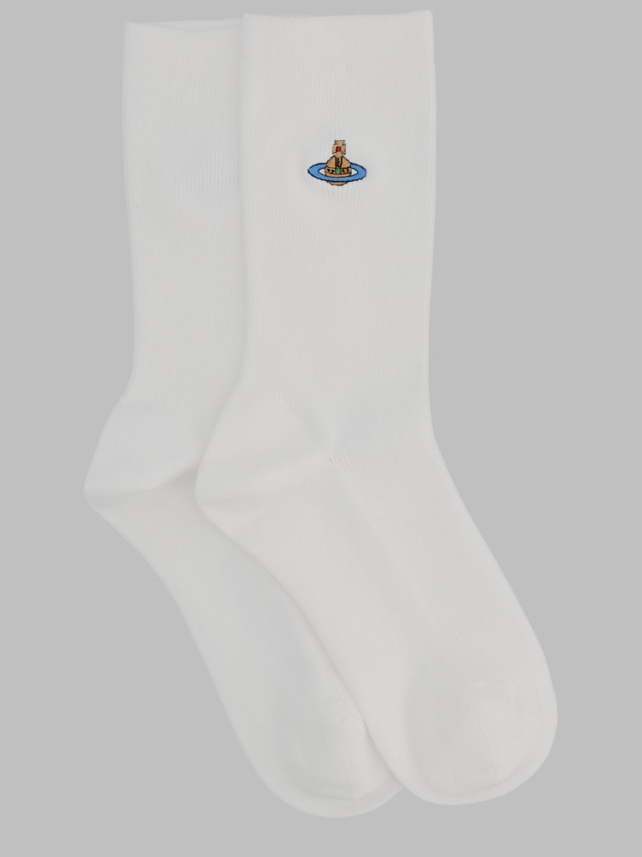Vivienne Westwood Calzini "Ribbed Crew" Con Orb