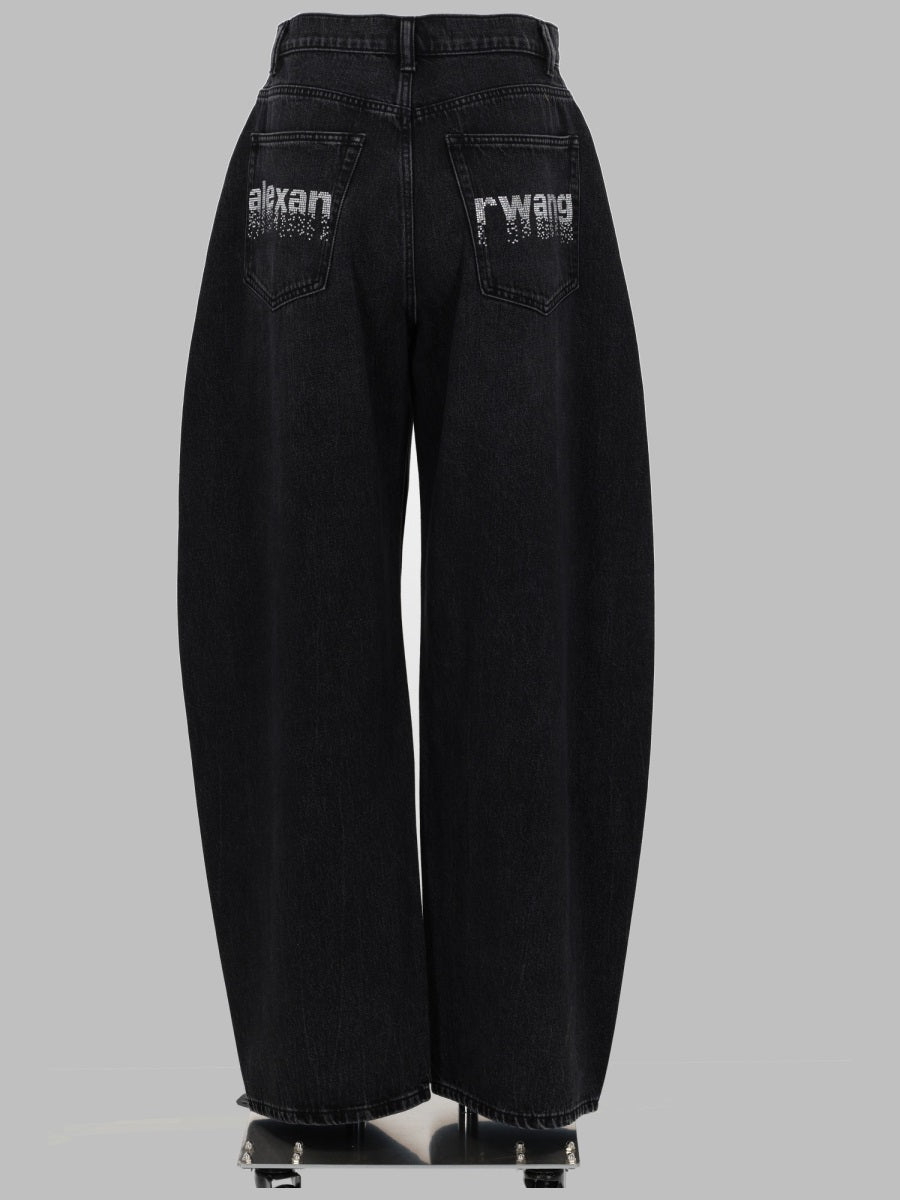 Alexander Wang Jeans "Blow Up" Con Logo In Strass