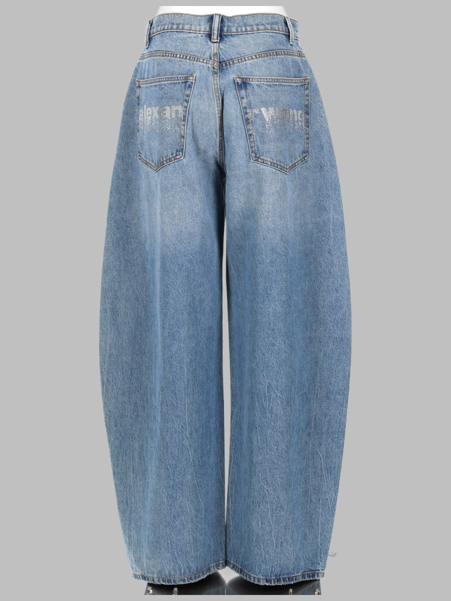 Alexander Wang Jeans "Blow Up" Con Logo In Strass