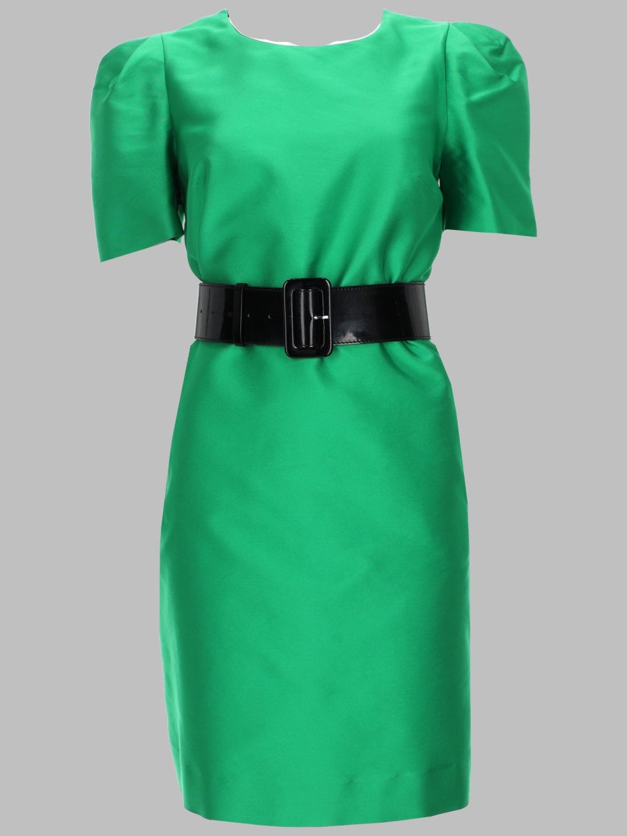 P.A.R.O.S.H. Satin Belted Mini Dress