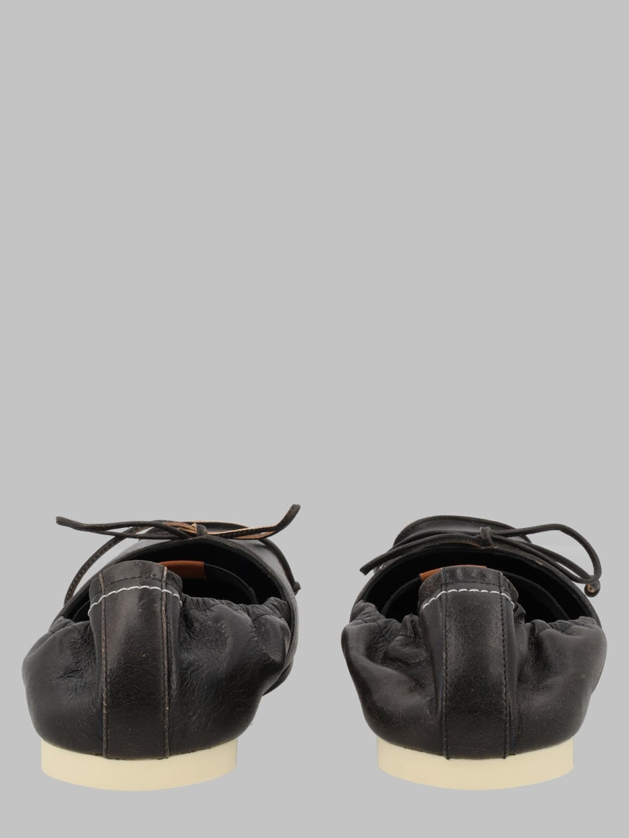 Mm6 Maison Margiela Ballerina In Pelle Con Punta Squadrata
