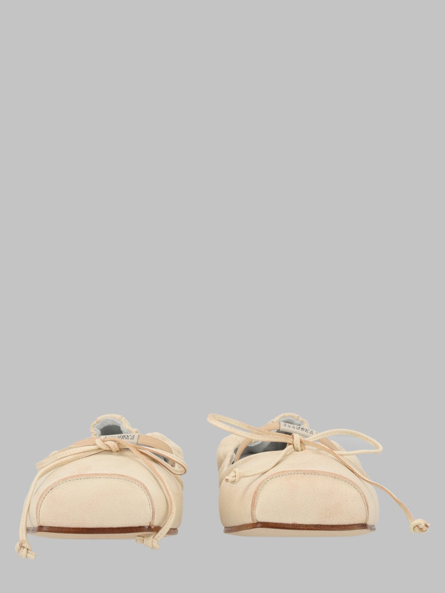 Mm6 Maison Margiela Ballerina In Pelle Con Punta Squadrata