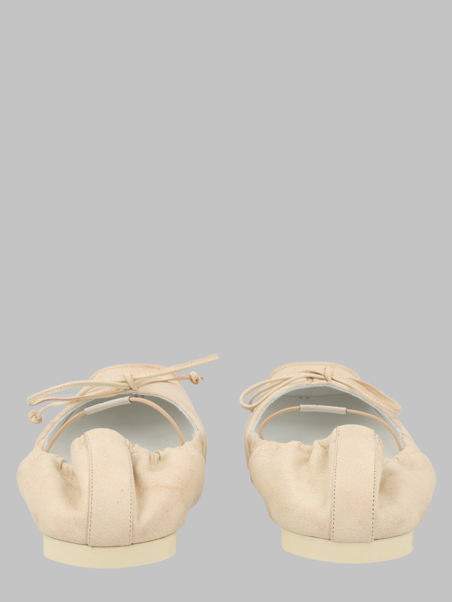 Mm6 Maison Margiela Ballerina In Pelle Con Punta Squadrata