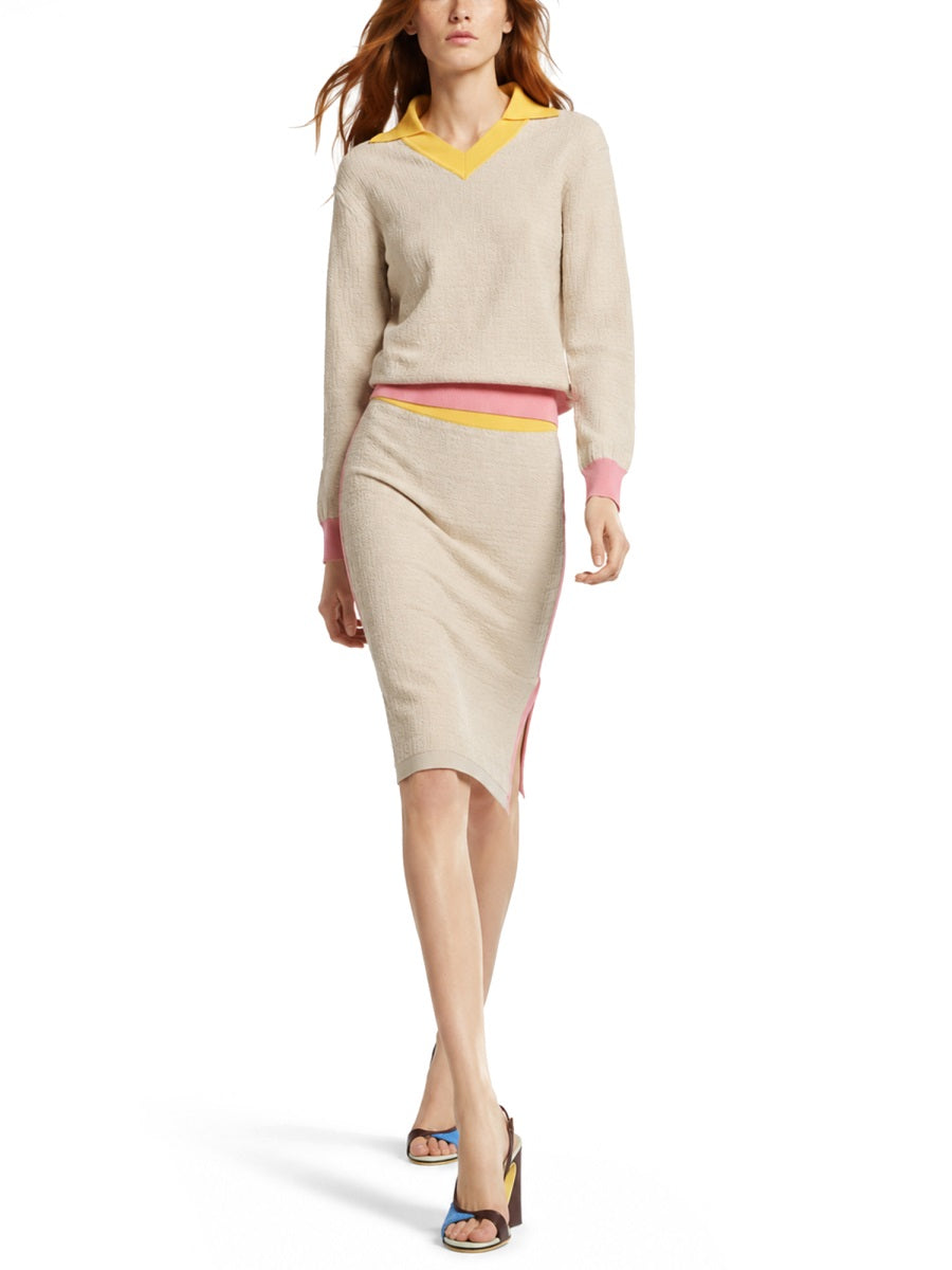 Fendi Gonna In Cotone E Seta