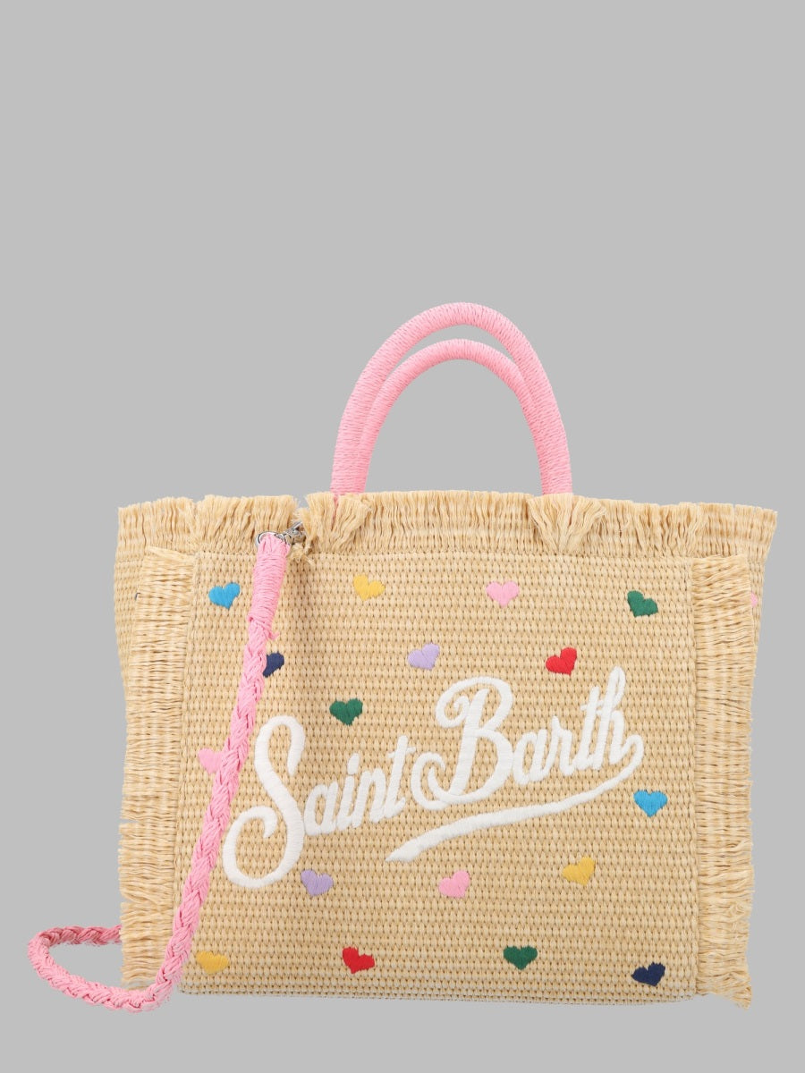 Mc2 Saint Barth Colette Straw N Mini Hearts Col Emb