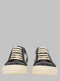 Rick Owens Scarpe In Pelle Vintage Sneaks Black/Milk/Milk