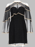 Thurley Abito Con Cappa In Tulle Plumetis