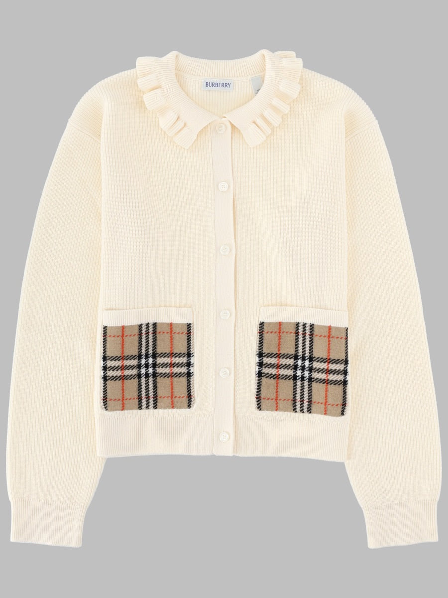 Burberry Cardigan Con Tasche Ricamate