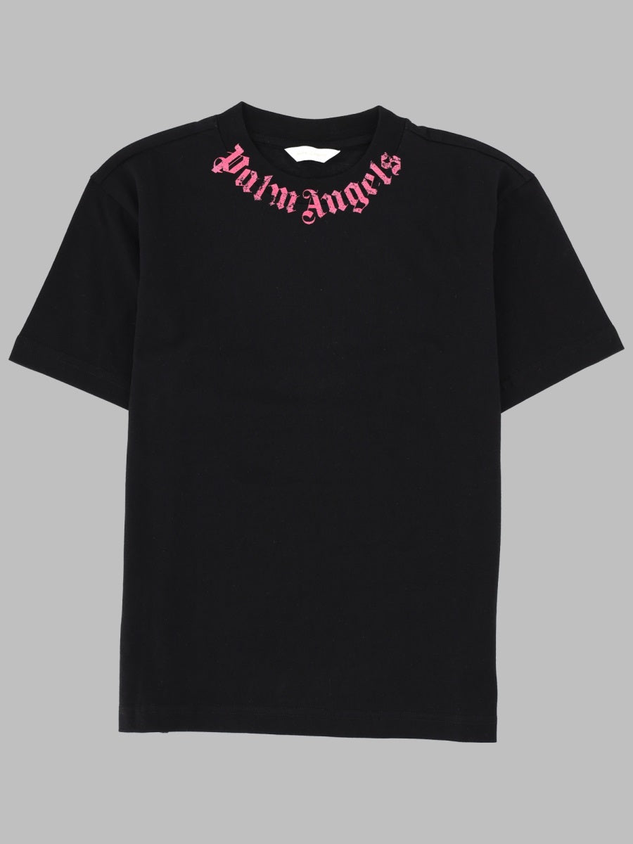 Palm Angels Neck Logo Brushed Reg Tee S/S Girl