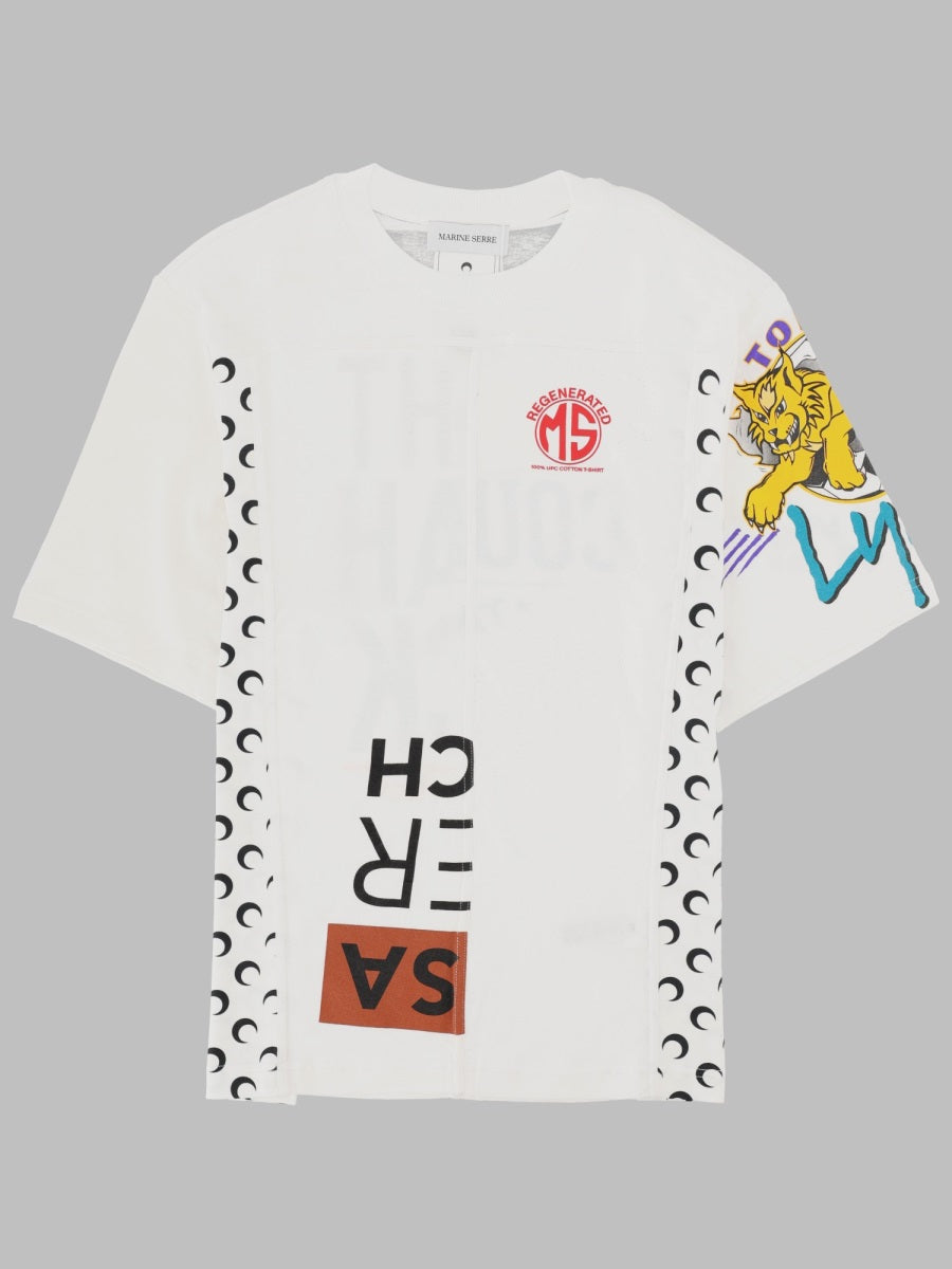Marine Serre T Shirt "Upcycled" Con Stampa