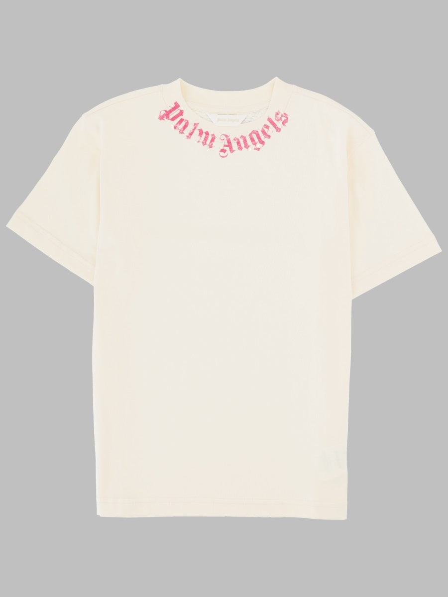 Palm Angels Neck Logo Brushed Reg Tee S/S Girl