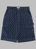 Marine Serre Shorts In Denim Con Stampa All Over