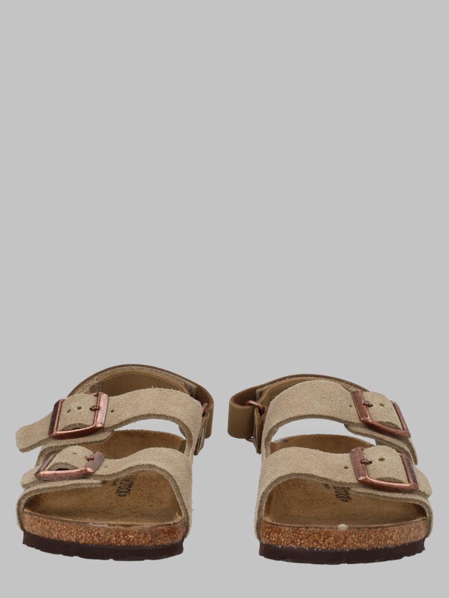 Birkenstock Milano Hl Kids Taupe, Suede Leather Calz. S
