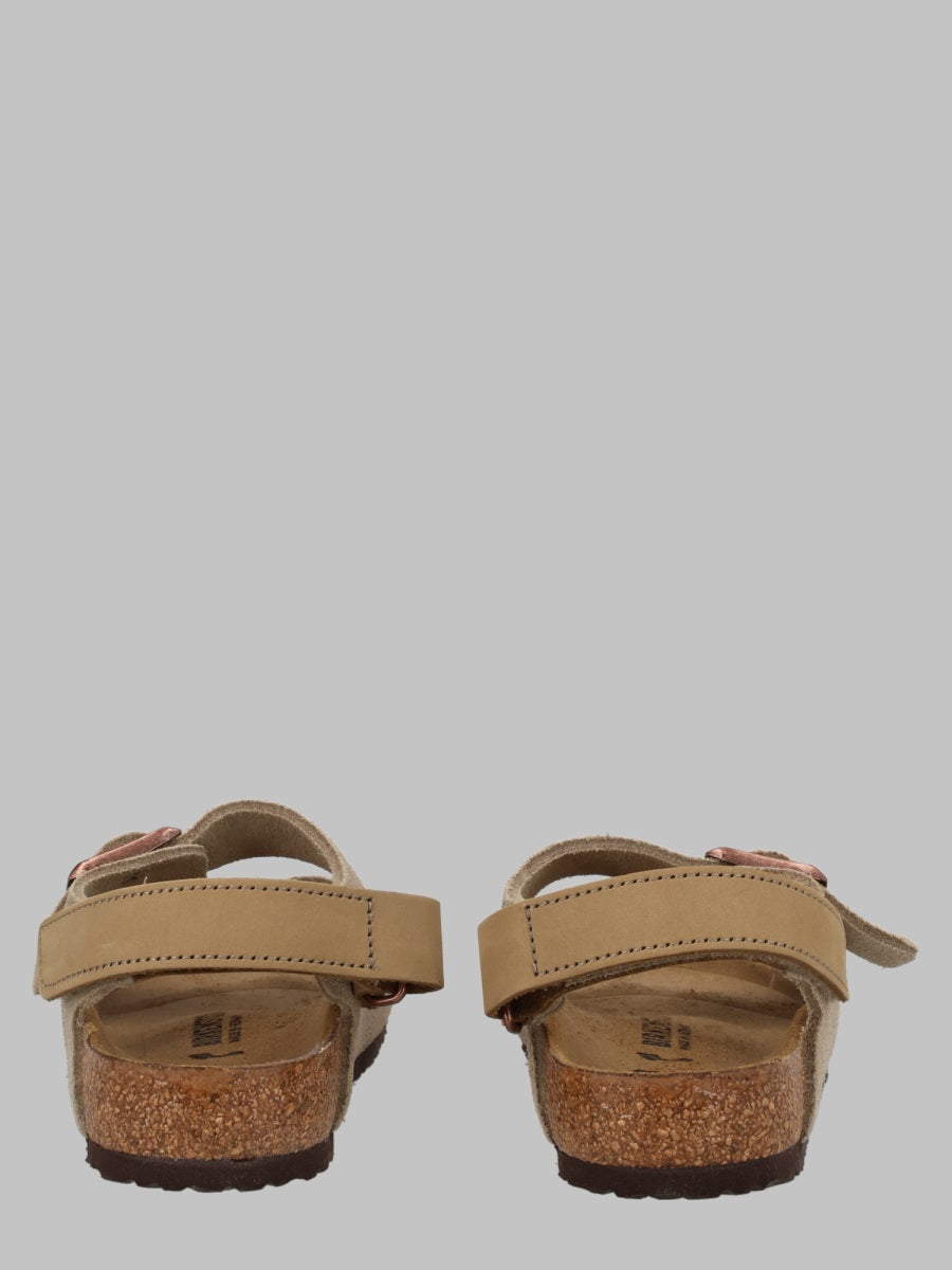 Birkenstock Milano Hl Kids Taupe, Suede Leather Calz. S