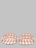 Fendi Slide In Canvas Ff Con Logo