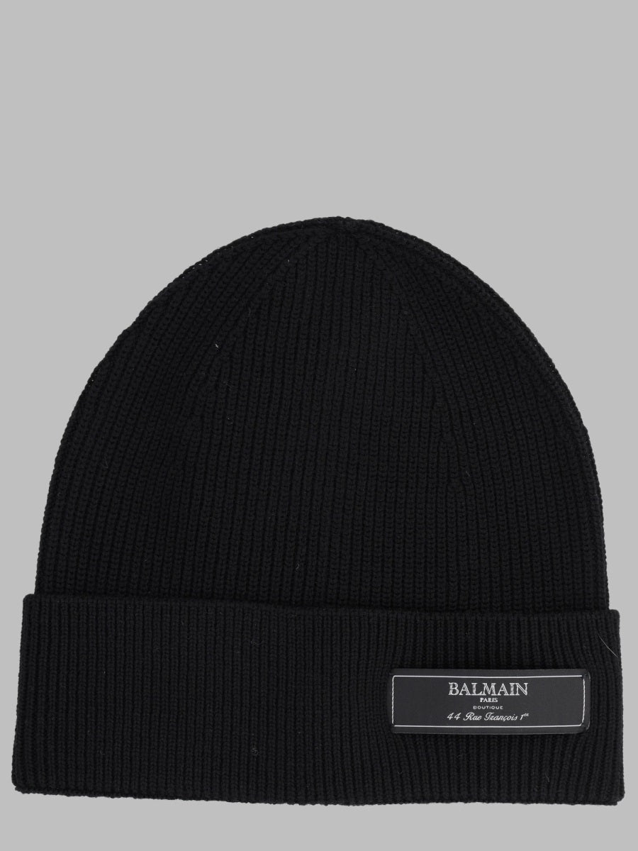 Balmain Berretto Con Patch Logo