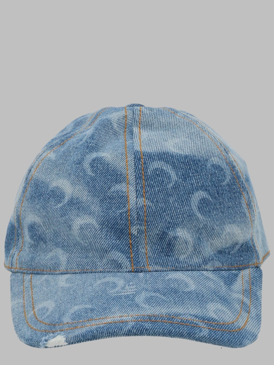 Marine Serre Cappello Da Baseball "Moon" In Denim