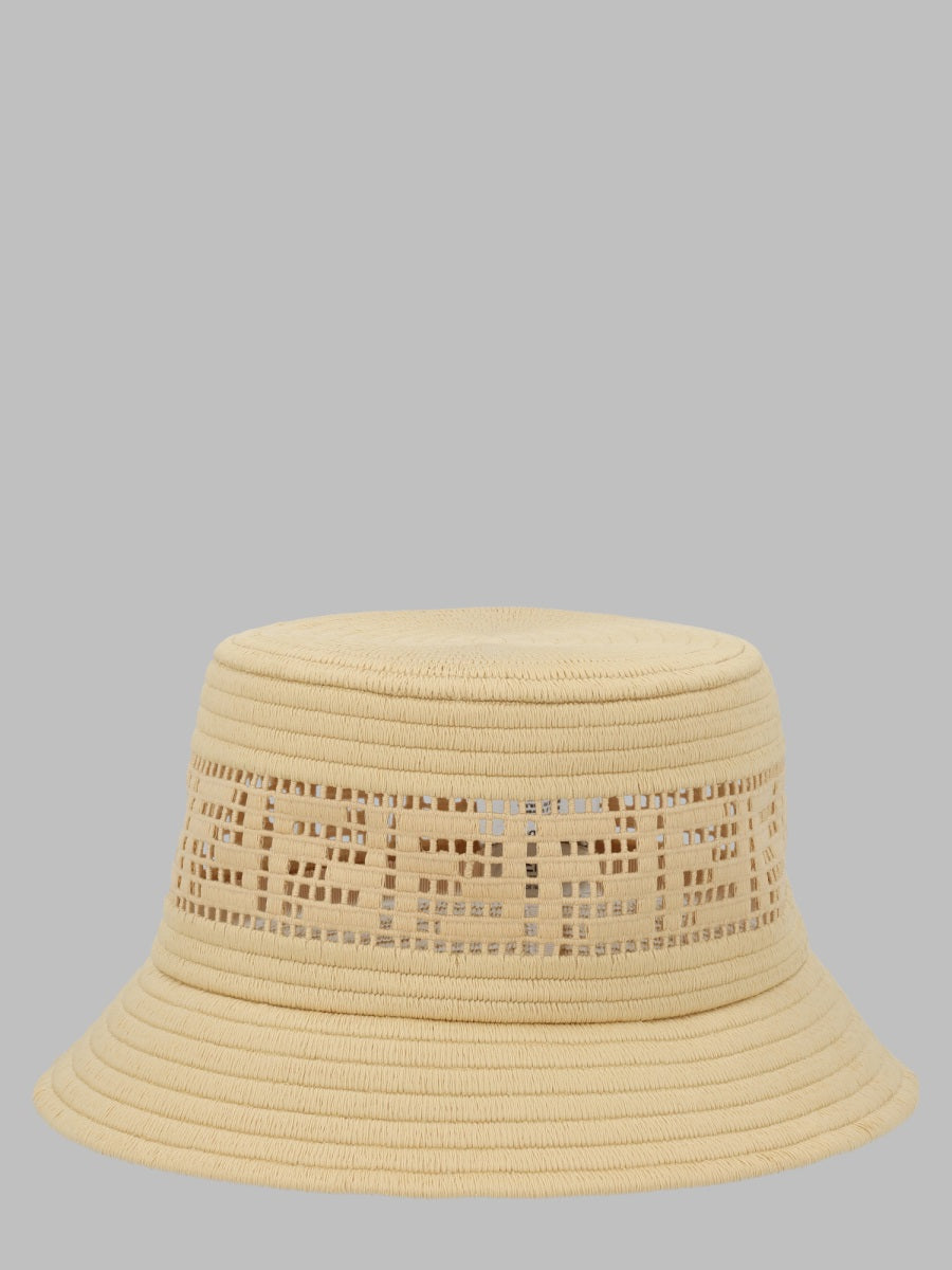 Fendi Cappello Bucket In Rafia