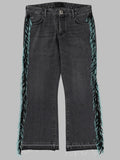 Alanui Jeans Con Frange Di Perline