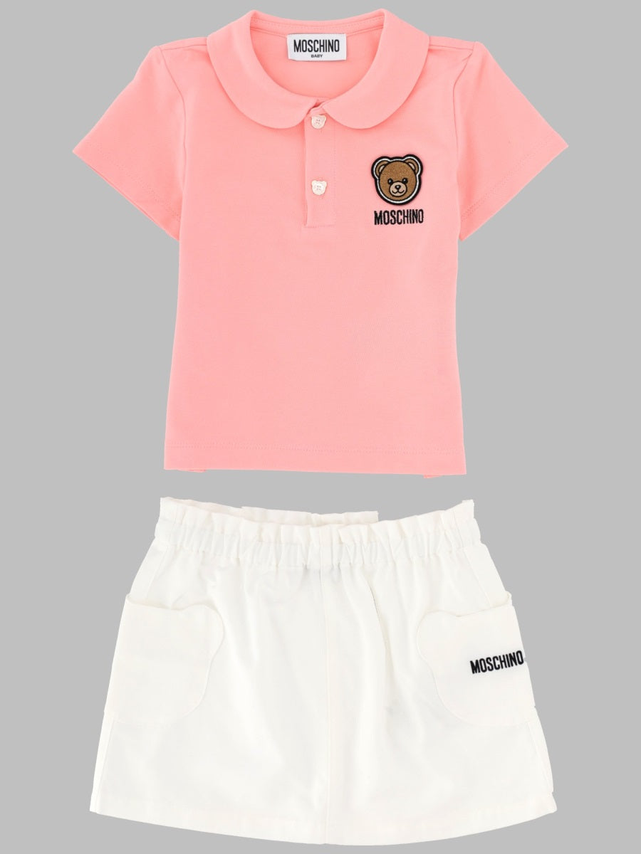 Moschino Polo Shirt And
Skirt Set