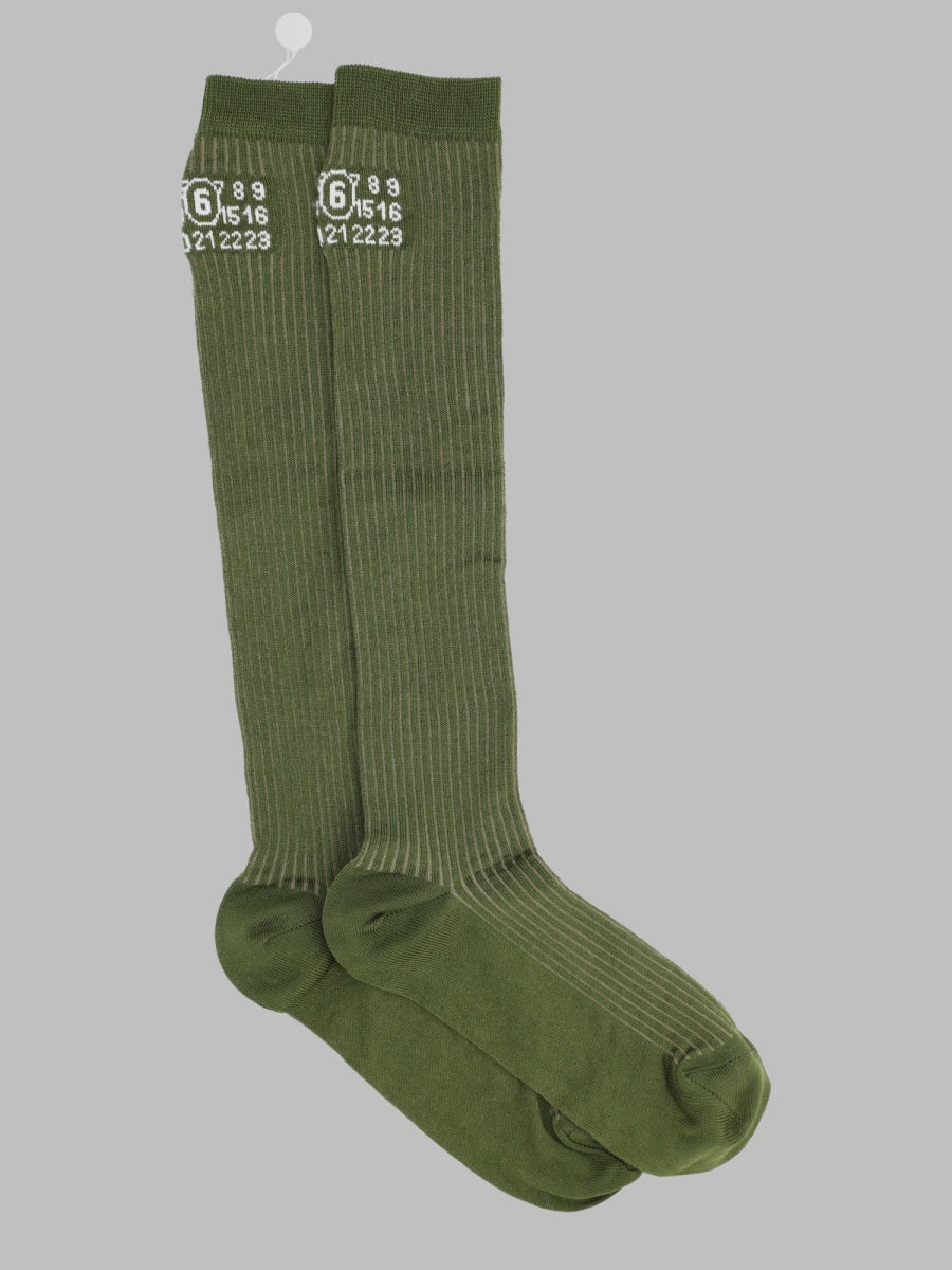 Mm6 Maison Margiela Calzini Alti Con Logo