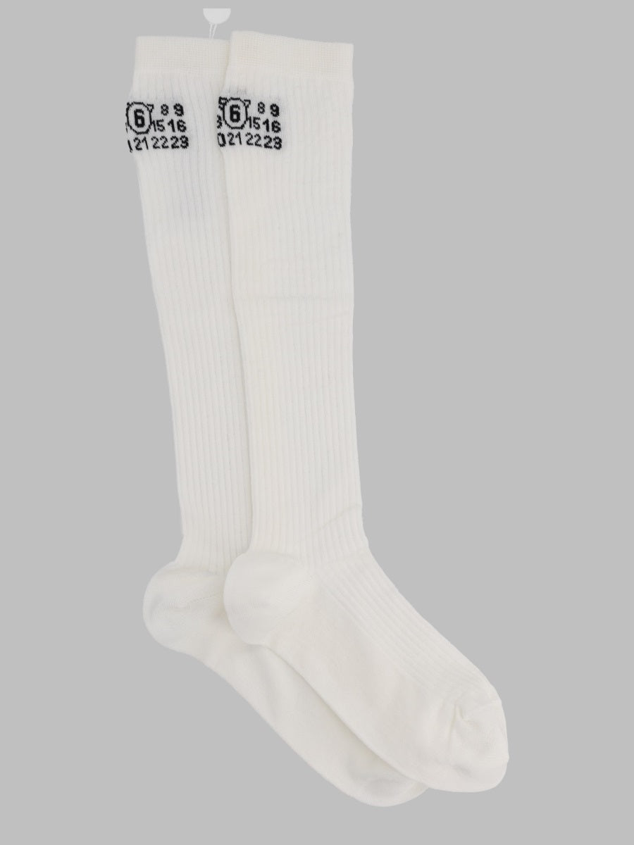 Mm6 Maison Margiela Calzini Alti Con Logo
