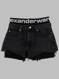 Alexander Wang Shorts In Denim Con Logo