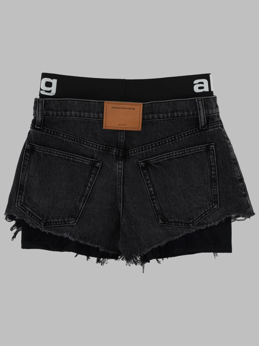 Alexander Wang Shorts In Denim Con Logo