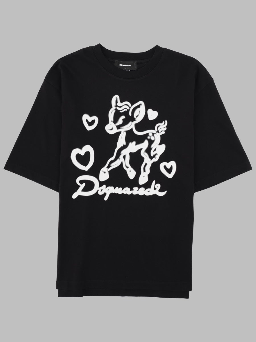 Dsquared T Shirt Con Stampa E Logo