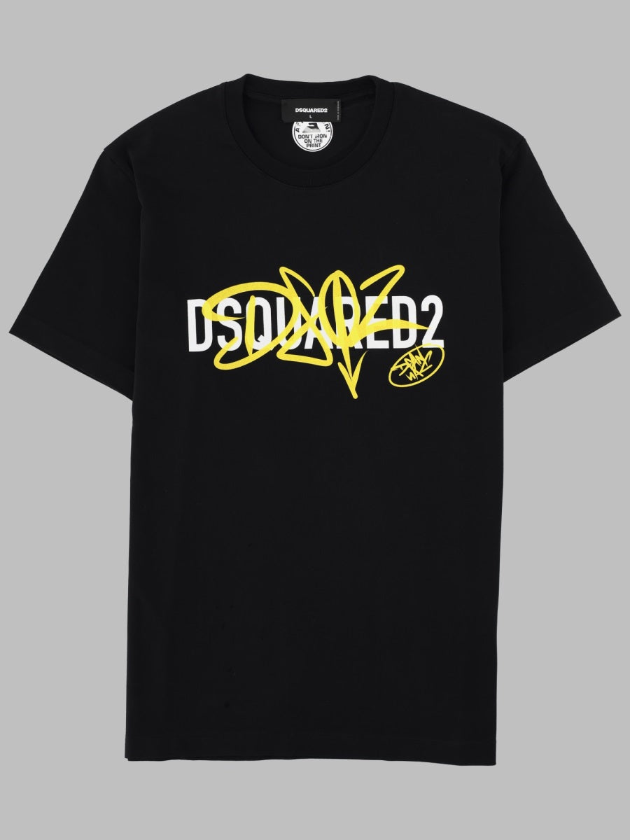 Dsquared T Shirt Con Stampa E Logo
