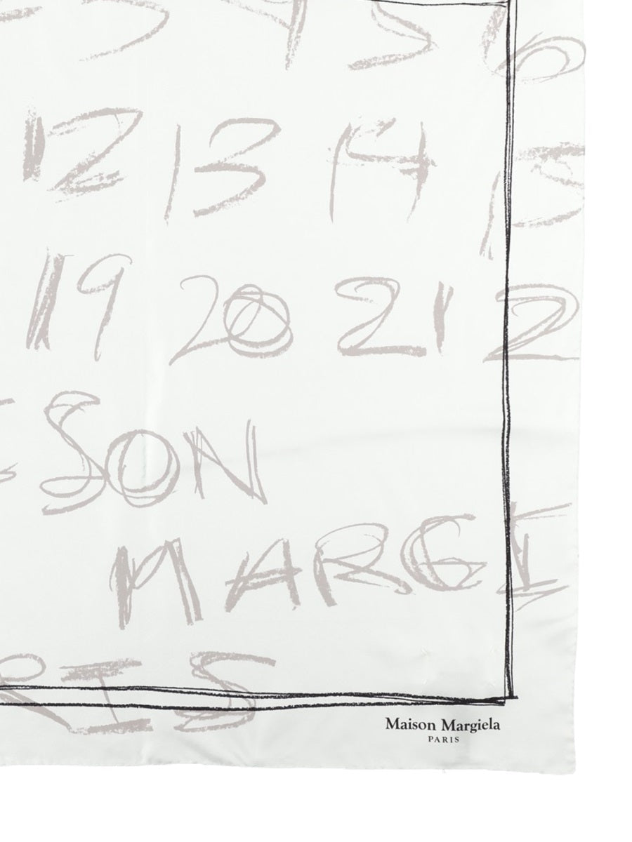 Maison Margiela Foulard In Seta "Numerical"