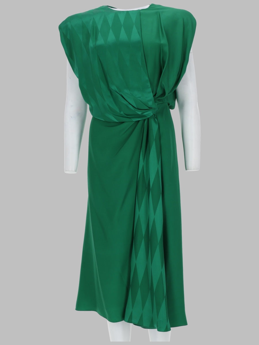 Versace Abito Midi Drappeggiato In Seta
