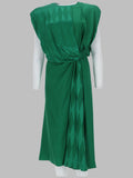 Versace Abito Midi Drappeggiato In Seta
